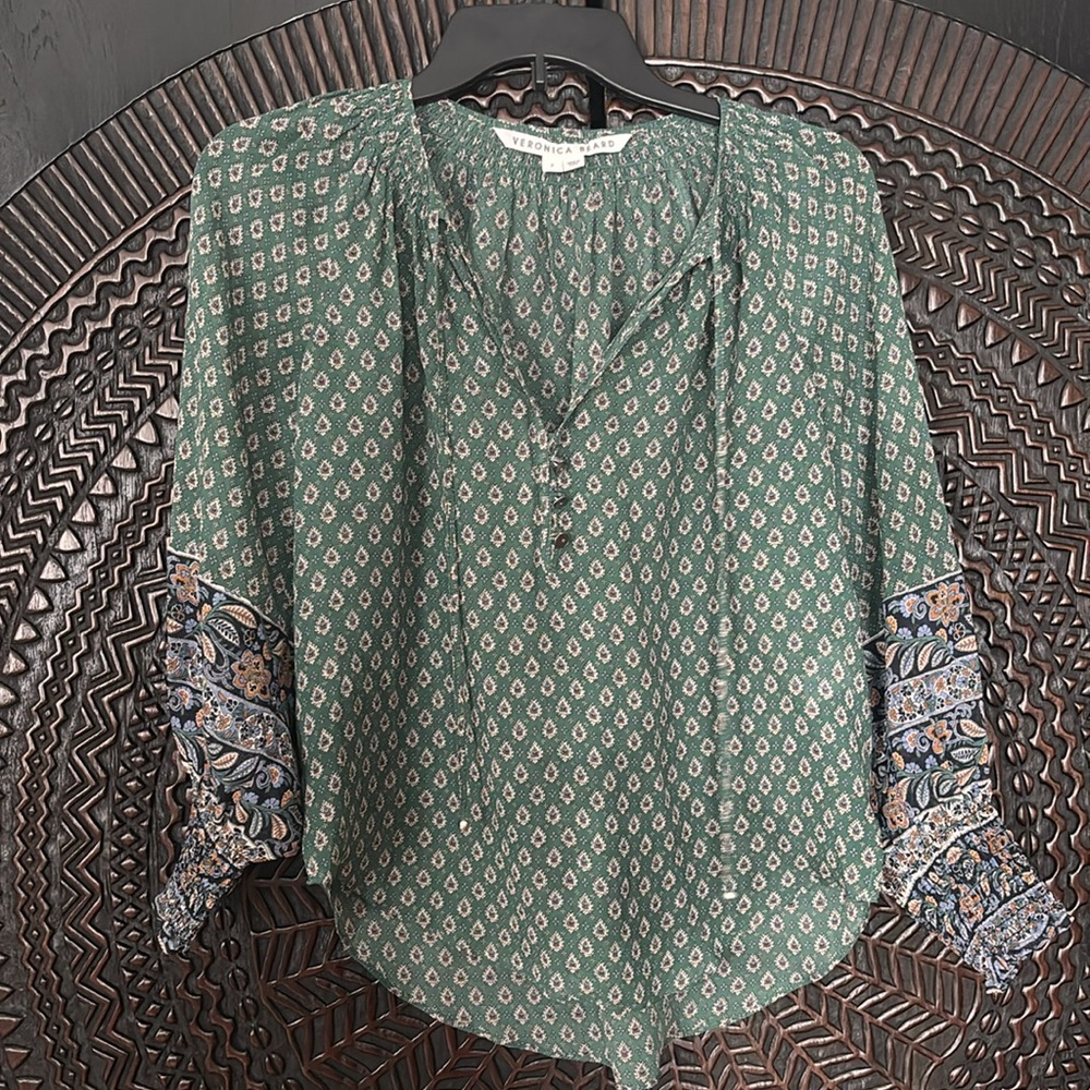 Veronica Beard printed silk blouse 2